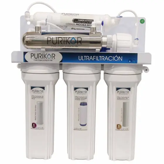 Sistema de Ultrafiltración PURIKOR KUF-6UV con Lámpara UV | 6 Etapas para Agua Potable