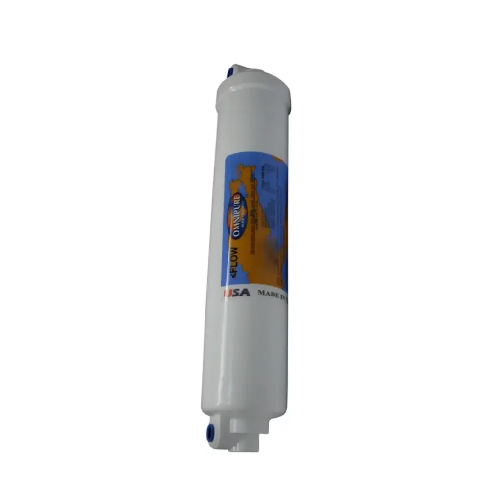 [K2533SS] filtro de carbón omnipure en linea 2"x10" con codos de conexión rápida de 1/4".