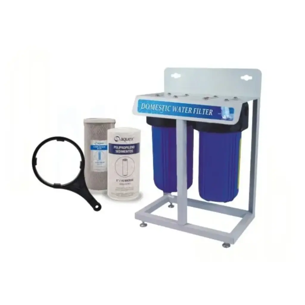 Duplex 4.5x10 / sistema filtracion 2 etapas portafiltros 10"bb