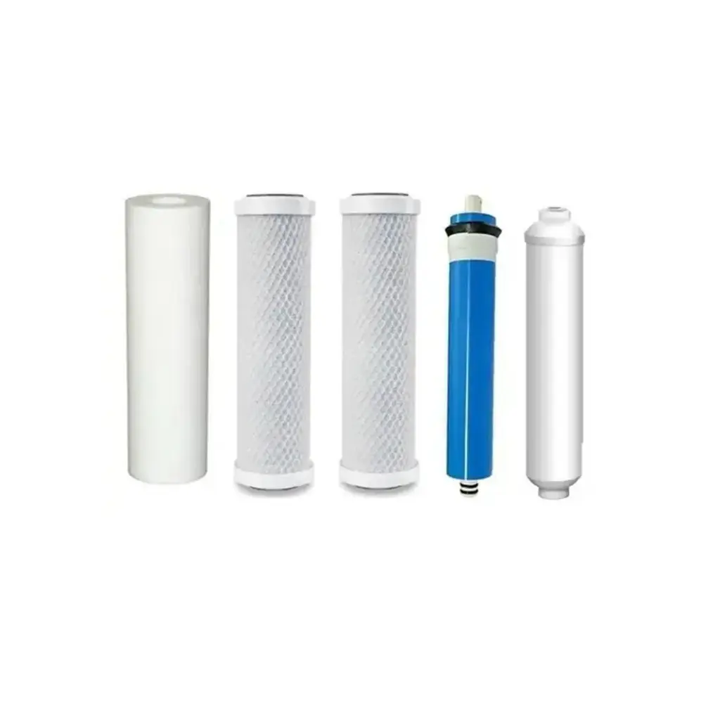 Kit de Mantenimiento para Ósmosis Inversa de 5 Etapas, Membrana 100 GPD y 4 Filtros Purikor
