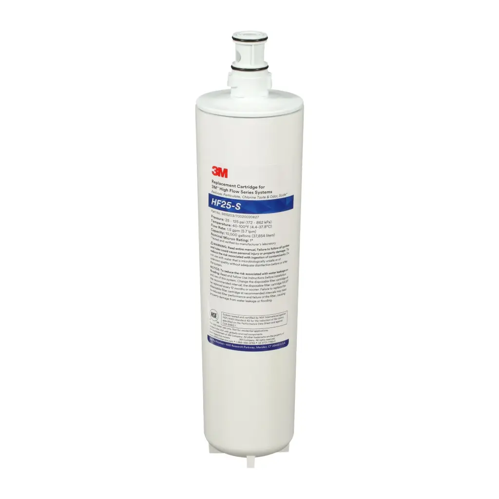 cartucho de filtro 3m™ high flow series hf25-s, 5615203, 1 micra nom, 1.5 gpm, 10,000 galones,