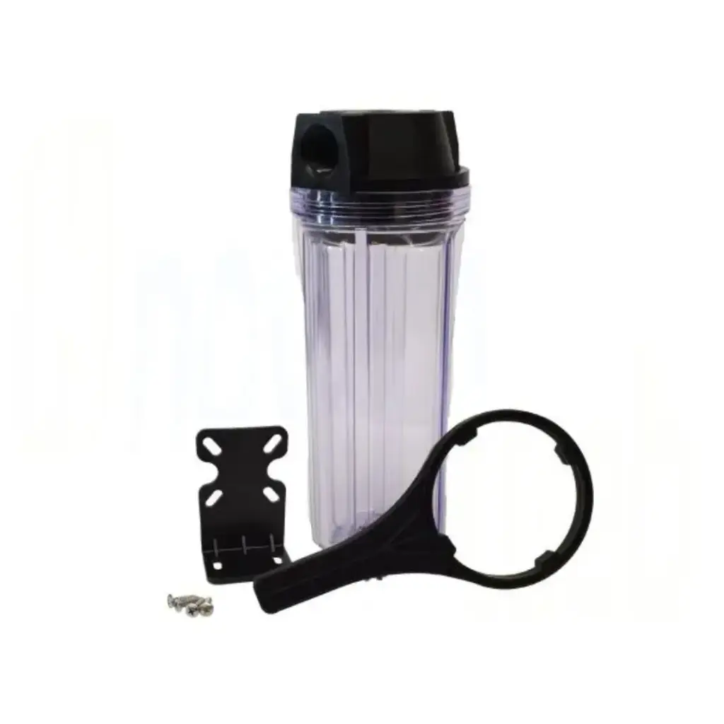 portafiltro claro # 10 en 3/4", tapa plana, sin purgador