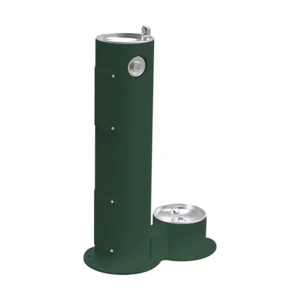 lk4400dbevg-fuente pedestal para exteriores con estación para mascotas, sin filtro, no refrigerada, color verde evergreen