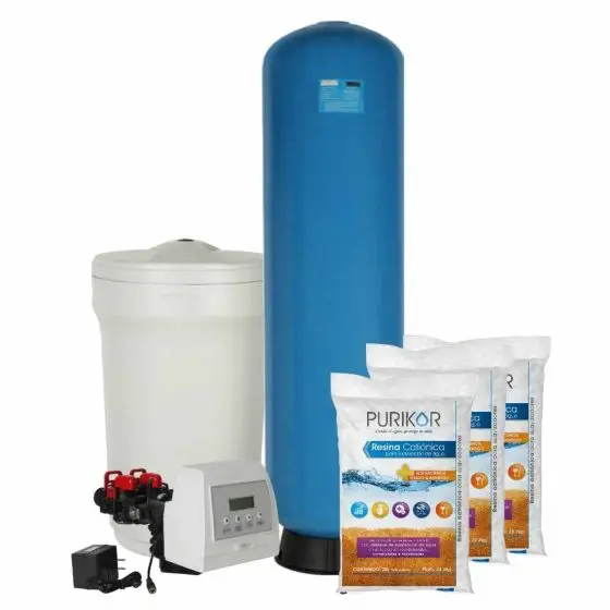 Kit Suavizador de Agua Purikor SOFT27D-3 – 3 ft³ con Válvula Digital por Demanda
