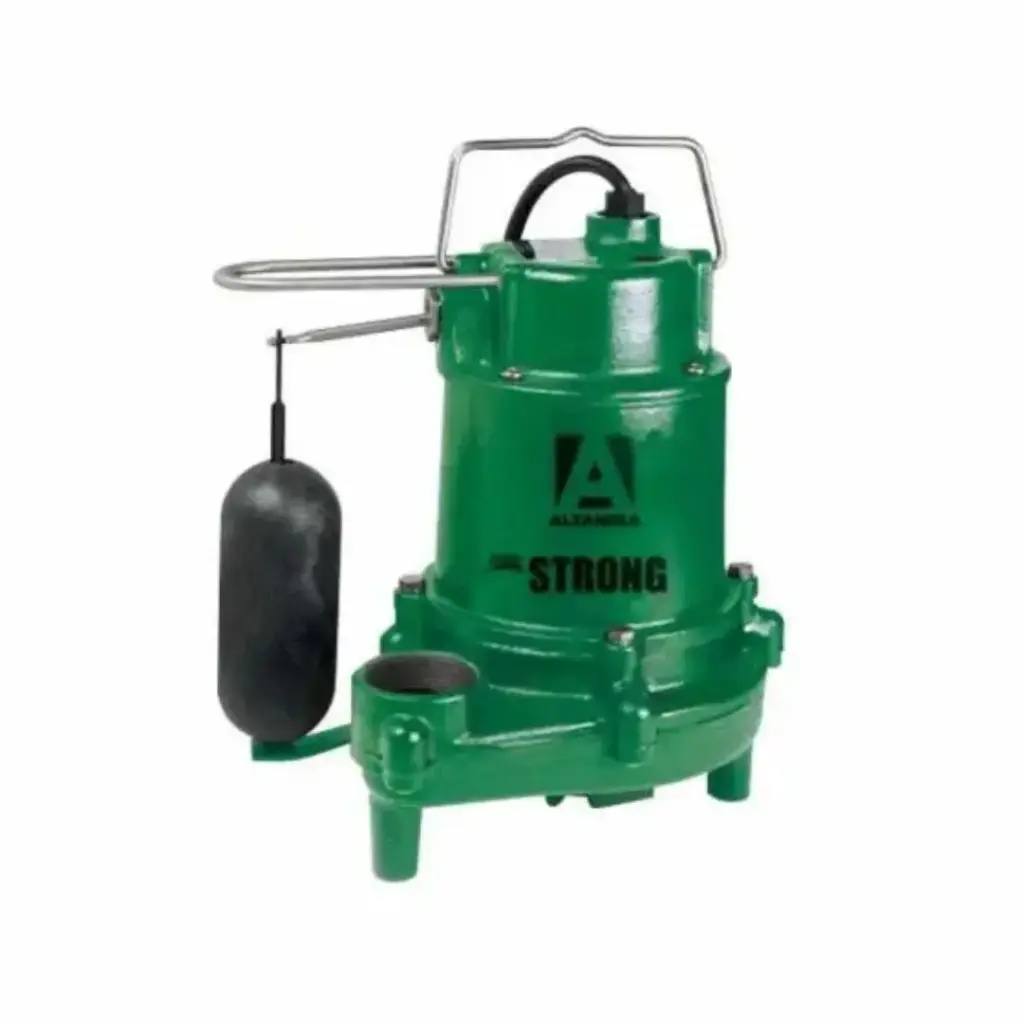 bomba sumergible strong para efluentes y lodos de 0.5hp 1f 127v c/flota