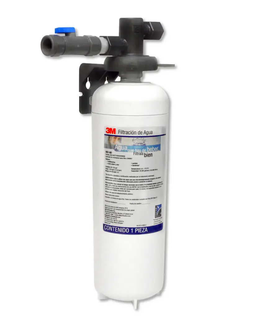 Sistema de Filtración de Agua 3M™ DWMX1 Bajo Tarja – Microfiltración Completa con Cartucho y Cabezal