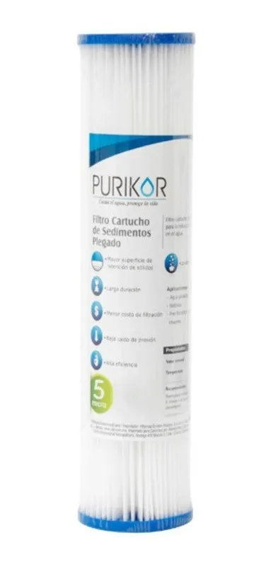 CARTUCHO PLEGADO 10X2.5" 5 MICRAS