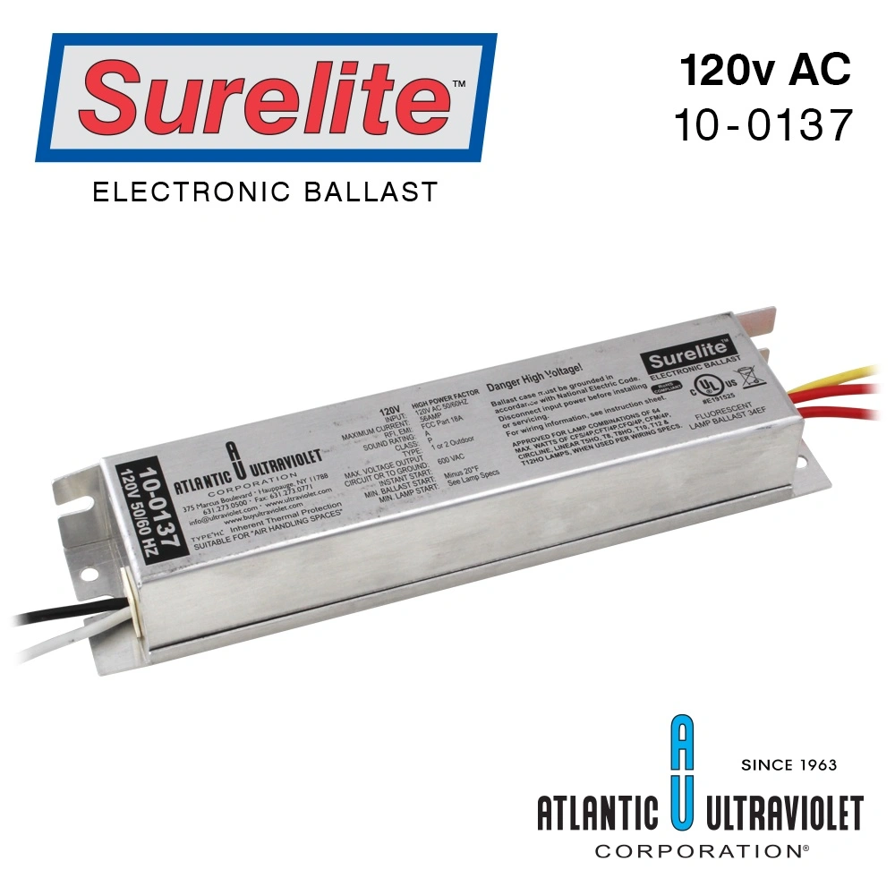 Balastro UV 120V 50/60Hz Surelite EB-MT-65-1-56-0 | Repuesto Sanitron S37C / MP36C (10-0137)