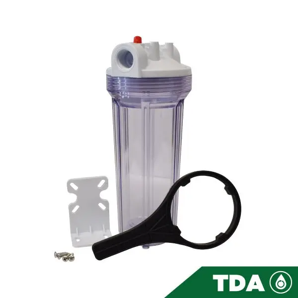 [607767] Portafiltro Transparente 10” 3/4” con Purgador | Housing 