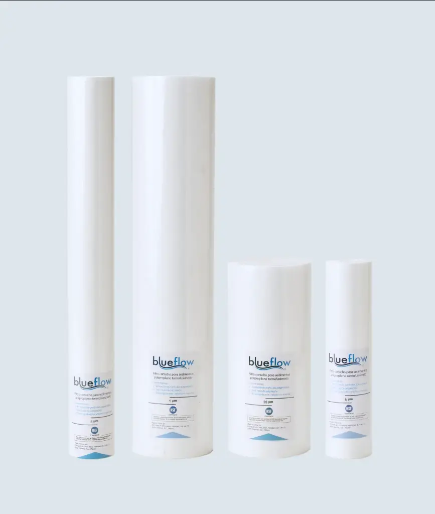 Cartucho BlueFlow 2.5” x 40” 5 micras – Filtración confiable certificada NSF