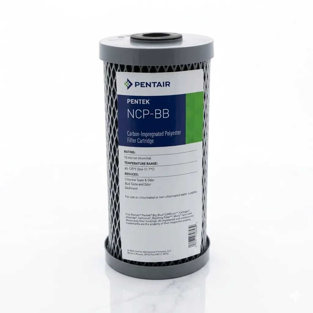 Cartucho Pentair Pentek NCP-BB 10 Micras Big Blue | Filtro de Carbón Impregnado 4.5” x 10”