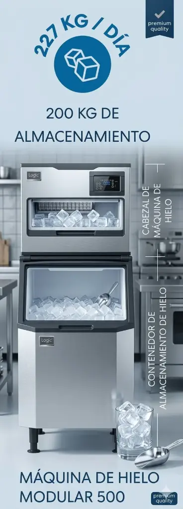 ICM500RCL – Máquina de Hielo Modular Comercial | 227 kg/día