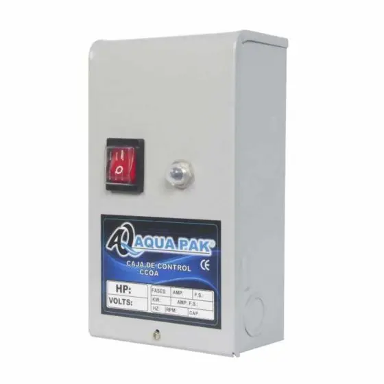 Caja de Control Aqua Pak CCQA1115 para Motor Sumergible 1 HP 115V Monofásico