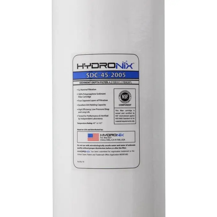 [SDC-45-2005 4.5" X 20] Cartucho Sedimentos Hydronix SDC-45-2005 4.5" x 20" 5 Micras Big Blue