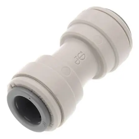 Conector Unión Recta John Guest PI0412S de 3/8" OD Push Fit en Acetal