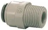 [PI011222S] Adaptador Recto John Guest PI011222S 3/8" Tubo x 1/4" NPTF Macho – Acetal Gris