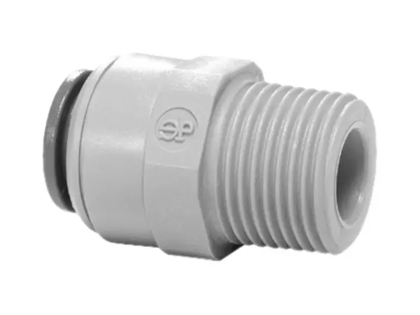 [PI011623S] Adaptador Recto John Guest PI011623S 1/2" Tubo x 3/8" NPTF Macho – Conexión Rápida