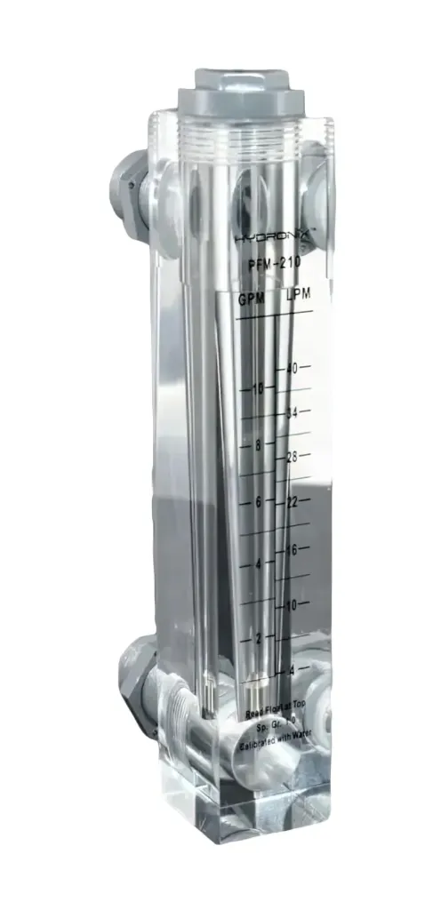 [PFM-011] Rotámetro Hydronix PFM-011 0.1–1 GPM – Montable en Panel 1/4" MNPT