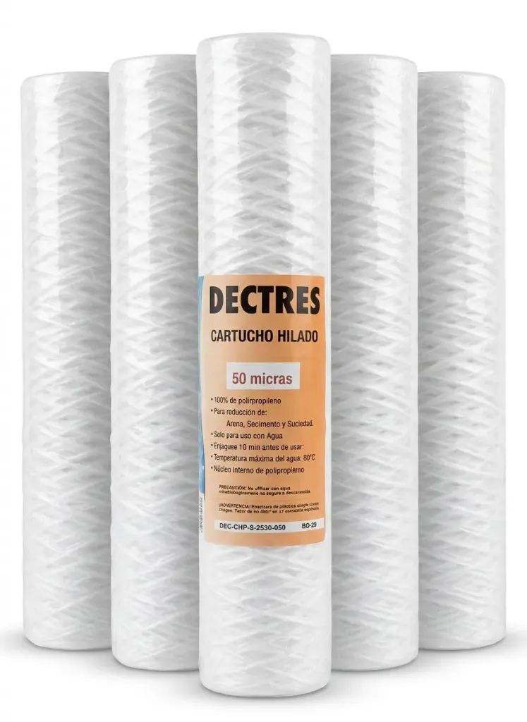 [DEC-CHP-S-2530050] Cartucho Sedimento Hilado DECTRES DEC-CHP-S-2530050 2.5" x 30" – 50 Micras
