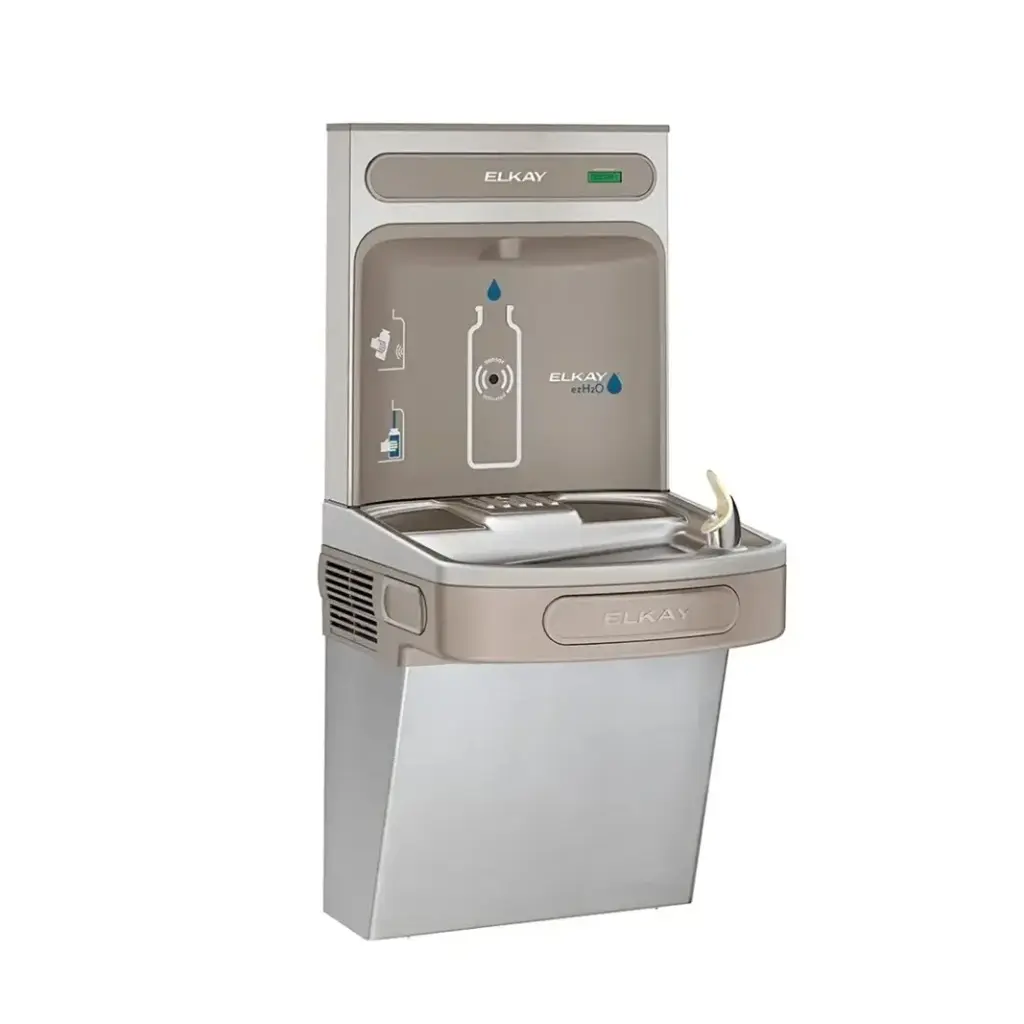 ezs8wssk-bebedero con estación de llenado de botellas ezh2o® sin filtro, refrigerado, de acero inoxidable.