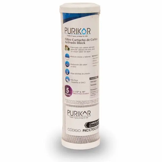 PKCCTO2.5X10X5-cartucho carbon activado bloque cto 10x2.5" 5 micras