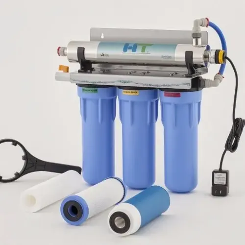 [HT-4] Sistema Purificador de Agua HT-4 CD-007 con Luz Ultravioleta y Triple Filtración, 3 GPM
