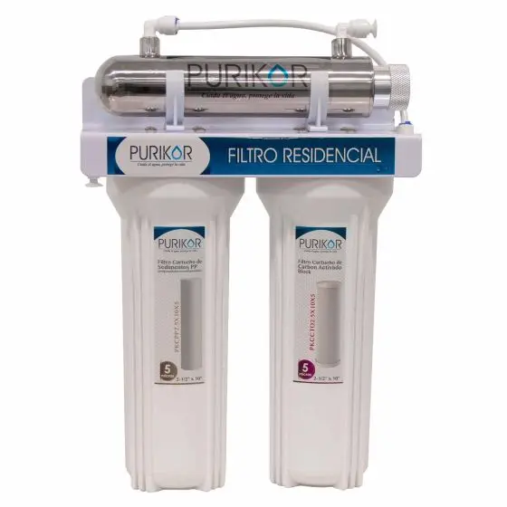 [PKF-3UV] Filtro bajo tarja 3 etapas de Luz UV