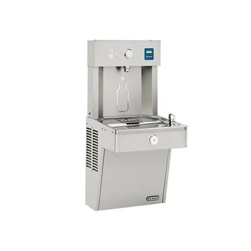 [LVRC8WSK] LVRC8WSK-estación llenadora de botellas ezh2o® antivandálica y bebedero sencillo refrigerado con filtro, de acero inoxidable.