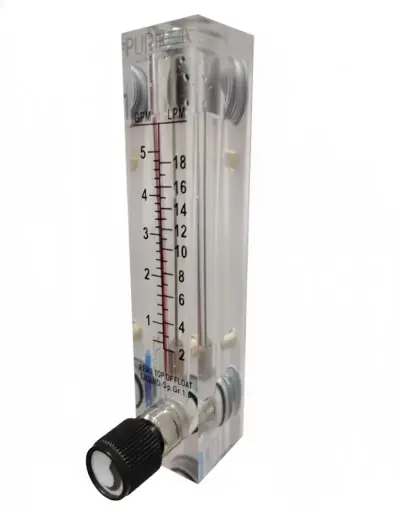 [METROV5A0.5] pk rotametro c/válv. 1-5gpm conex.1/2"