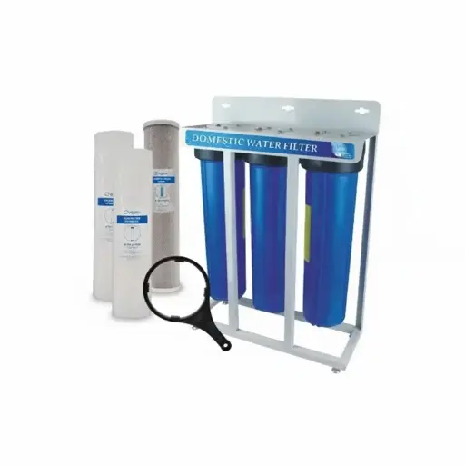 [607953] sistema filtracion 3 etapas portafiltros 20"bb- triplex big blue