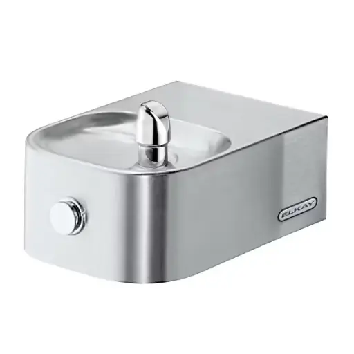 [EDFP214FC] EDFP214FC-fuente de agua tipo "soft sides®", diseño de montaje sobre pared, de acero inoxidable, sin enfriamiento y sin filtro. preparada para instalación posterior de llenador de botellas.