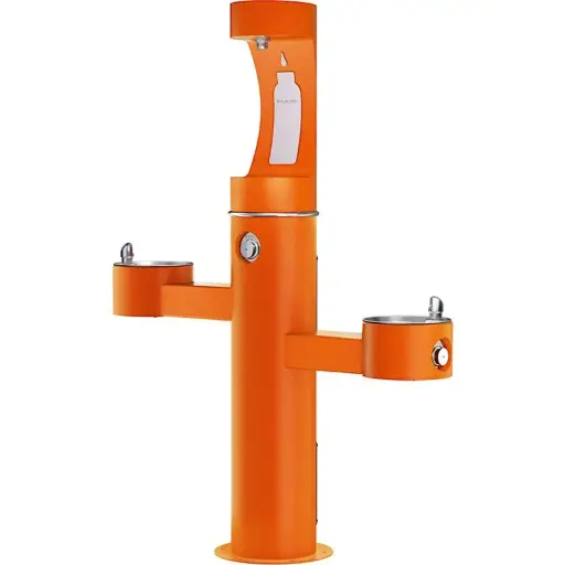 [LK4430BF1UORG] lk4430bf1uorg- estación llenadora de botellas ezh2o® para exteriores, pedestal de tres niveles, sin filtro ni refrigeración, color naranja