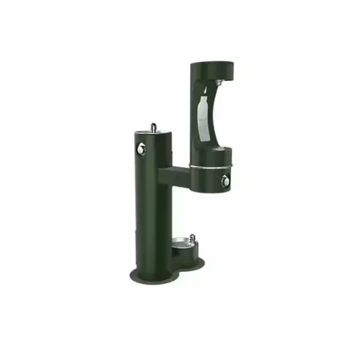 [LK4420BF1LDBEVG] lk4420bf1ldbevg-estación llenadora de botellas elkay – uso exterior con fuente doble y bebedero para mascotas