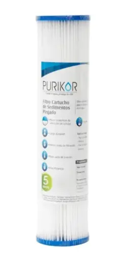 [PKCPL2.5X10X5] CARTUCHO PLEGADO 10X2.5" 5 MICRAS