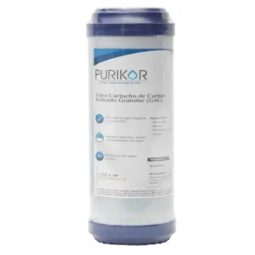PKCGAC4.5X20- Filtro de Carbón Activado Granular PURIKOR PKCGAC 4.5” x 20” 
