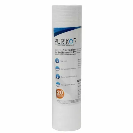 [PKCPP2.5X20X20] PKCPP2.5X20X20-Filtro Cartucho Polipropileno 20 Micras 20” x 2.5” | PKCPP2.5X20X20 | PURIKOR