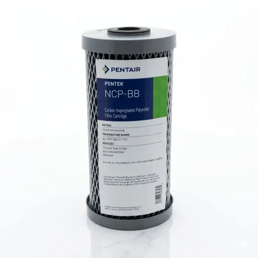 Cartucho Pentair Pentek NCP-BB 10 Micras Big Blue | Filtro de Carbón Impregnado 4.5” x 10”