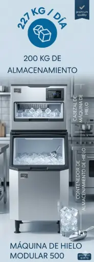 [ICM500RCL] ICM500RCL – Máquina de Hielo Modular Comercial | 227 kg/día