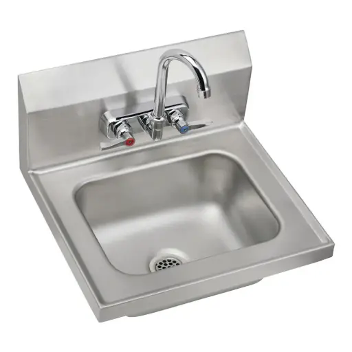 [CHSB1716C] Lavamanos Mural de Acero Inoxidable con Llave Incluida – Kit Completo para Lavado de Manos
